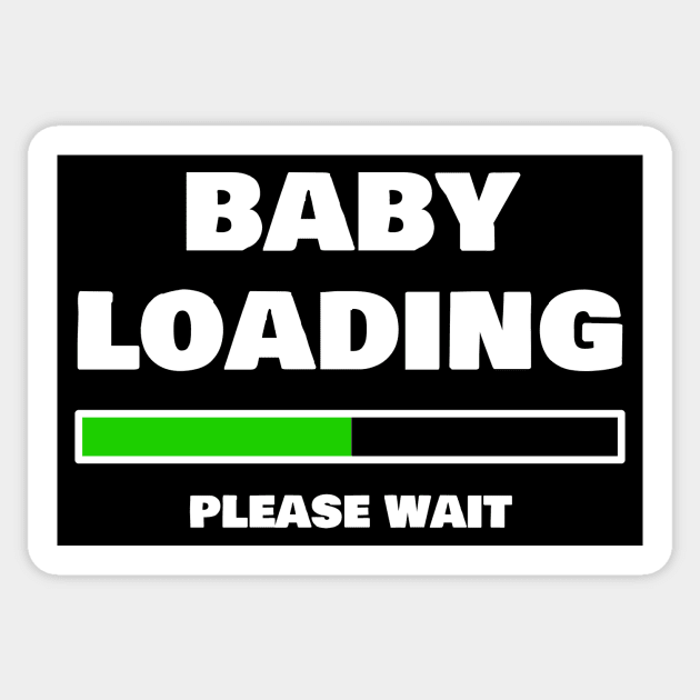 Baby Loading Please Wait Funny Pregnancy Gifts Sticker by ChrisWilson